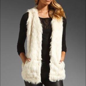 Bb Dakota white fur vest